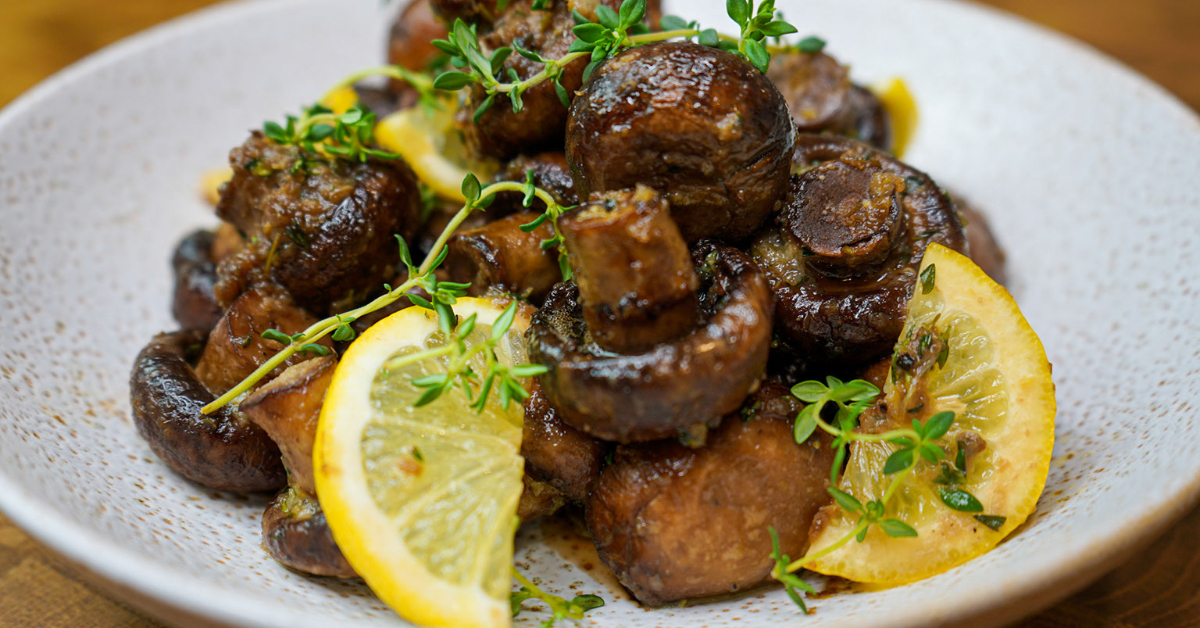 Roasted Garlic Mushrooms