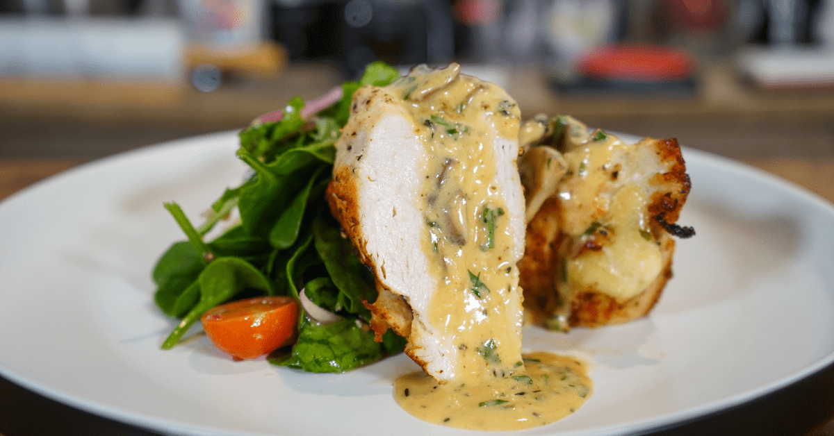 Mushroom & Cheese Stuffed Chicken Breast