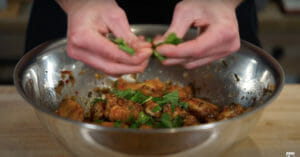 Vietnamese Chicken Wings Garnish