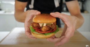 Buttermilk Fired Chicken Burger (Sandwich) Serve