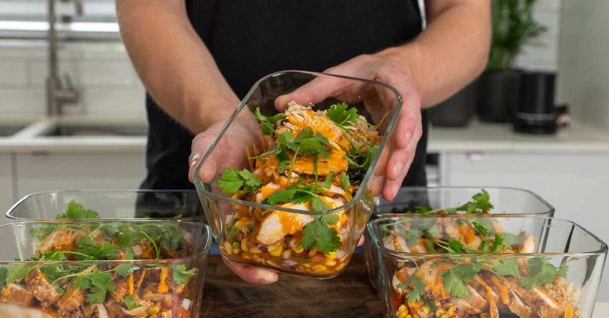 Spiced Chicken Burrito Bowls Meal Prep