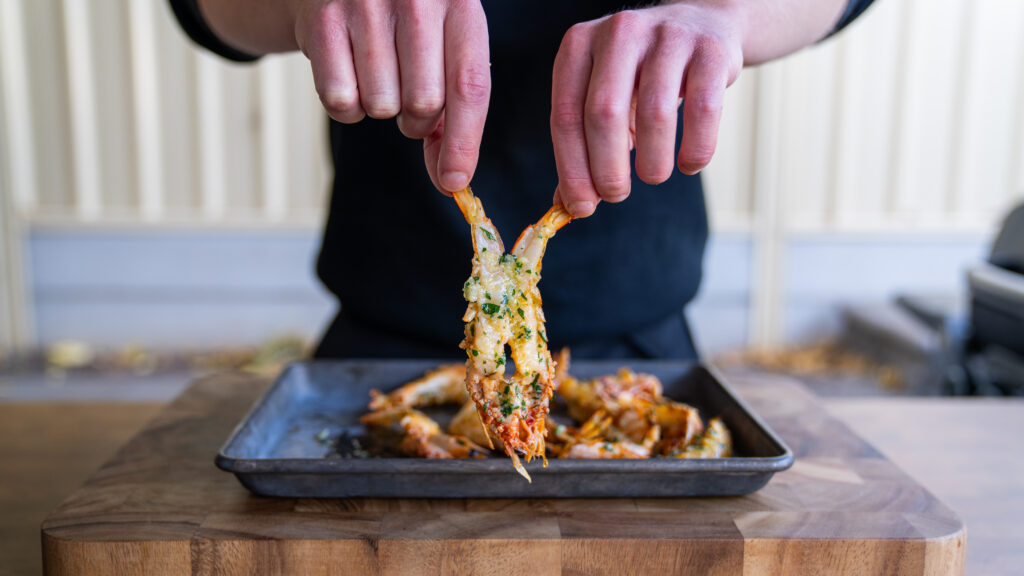 Garlic Butter Grilled Prawns