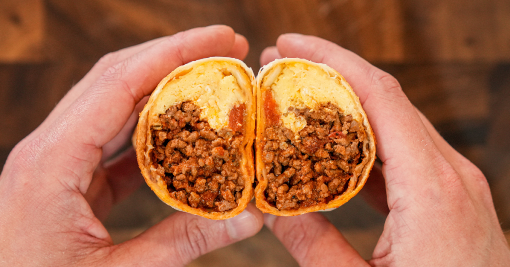 Beef & Cheesy Egg Burrito Meal Prep #2