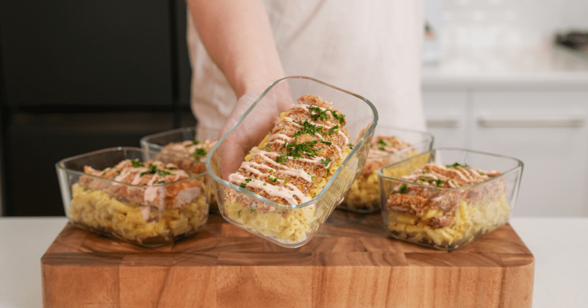 Crispy Chicken Mac & Cheese Meal Prep