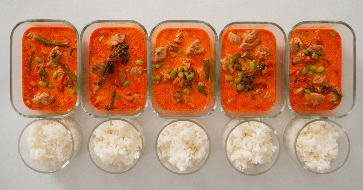 Thai Red Chicken Curry Meal Prep #1