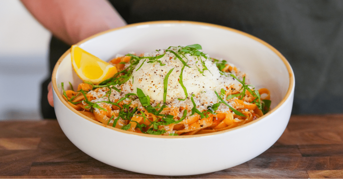 Cherry Tomato Burrata Pasta
