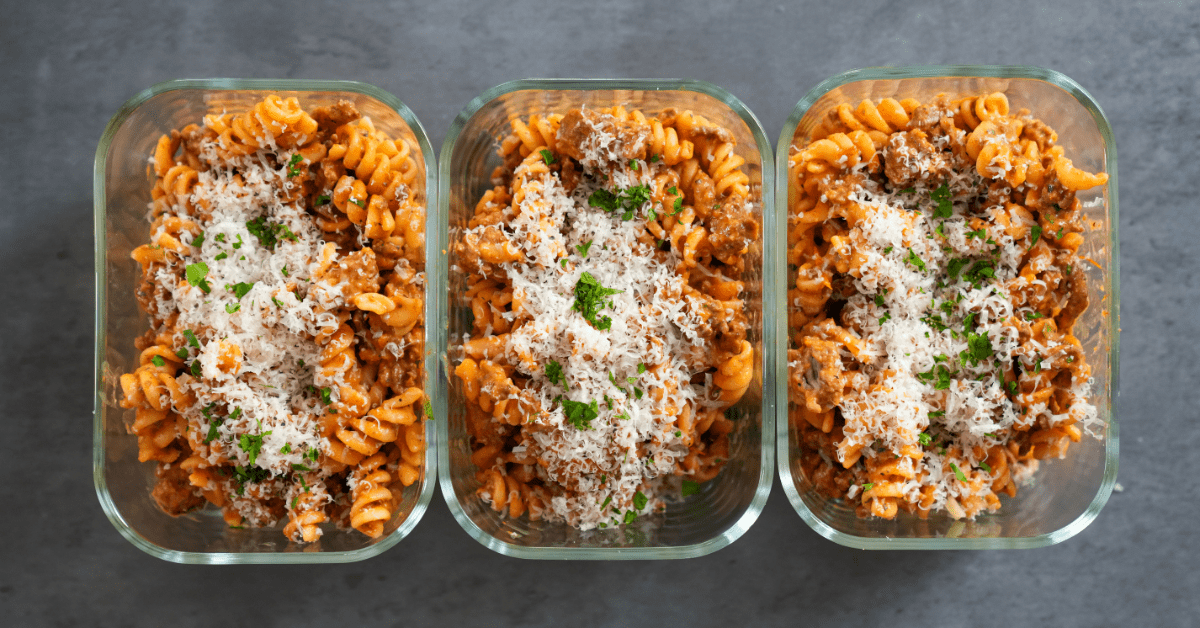 High Protein Creamy Garlic Beef Pasta