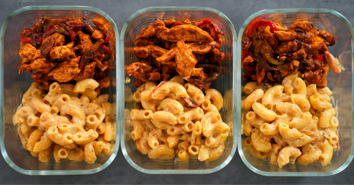 Fajita Mac n Cheese Meal Prep #1