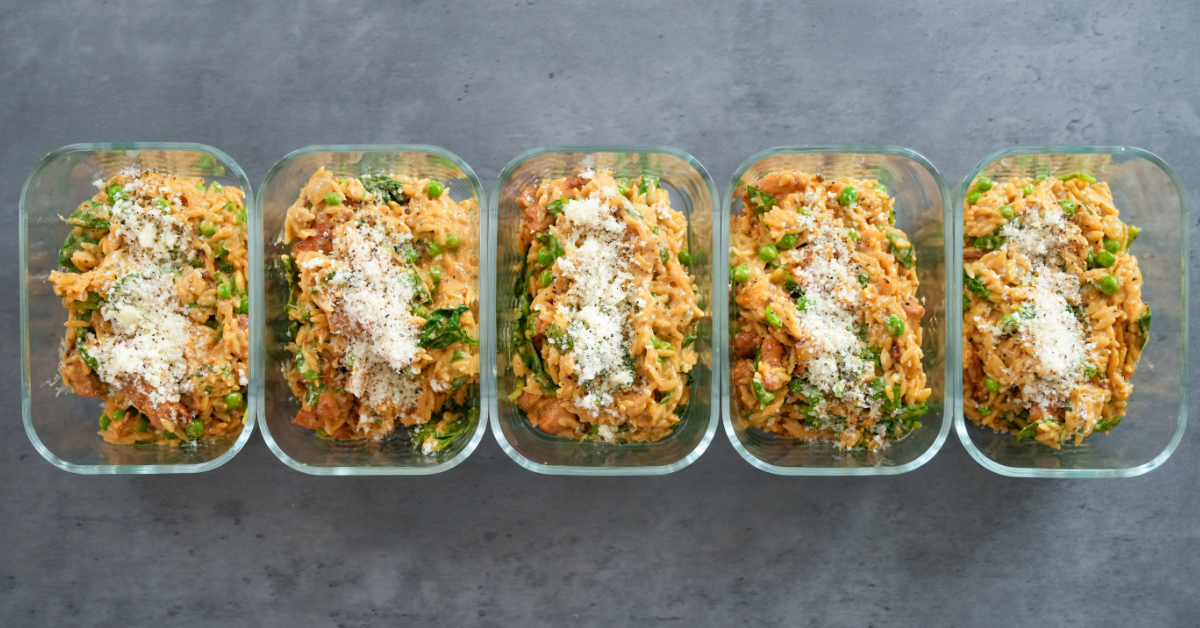 Lemon Chicken Orzo Meal Prep #1