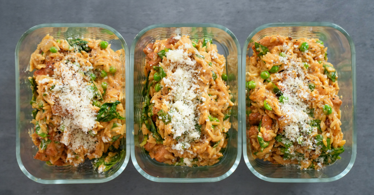 Lemon Chicken Orzo Meal Prep #2